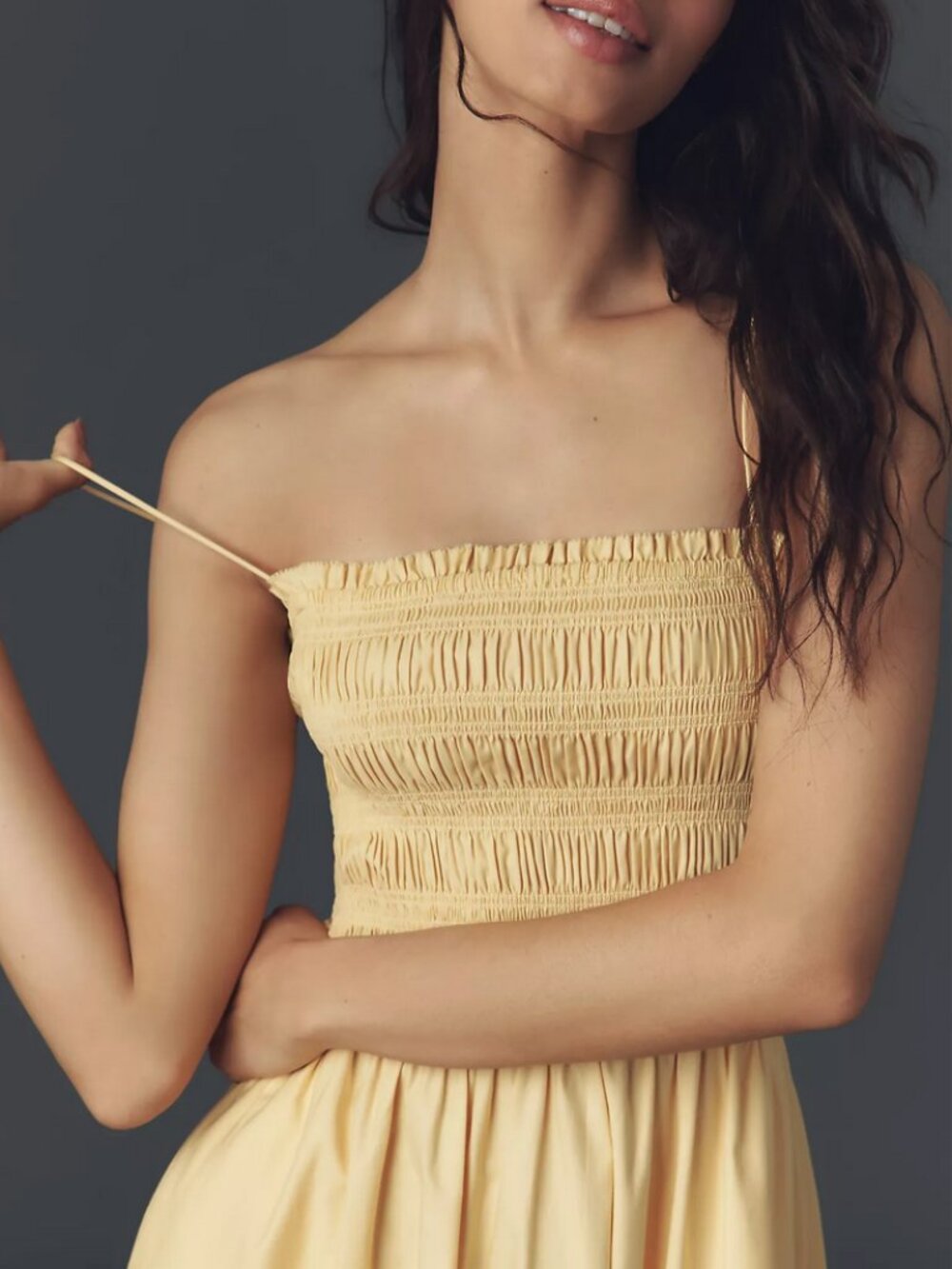 Reformation Kerrie Midi Dress - Parmesan Light Yellow Causal Summer French - Picture 2 of 10
